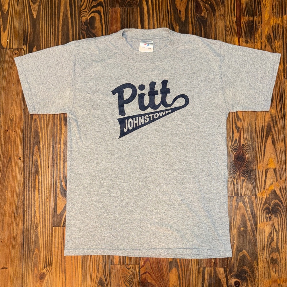 Pitt Johnstown Jerzees Gray Heavyweight Blend T-Shirt Adult Unisex Small